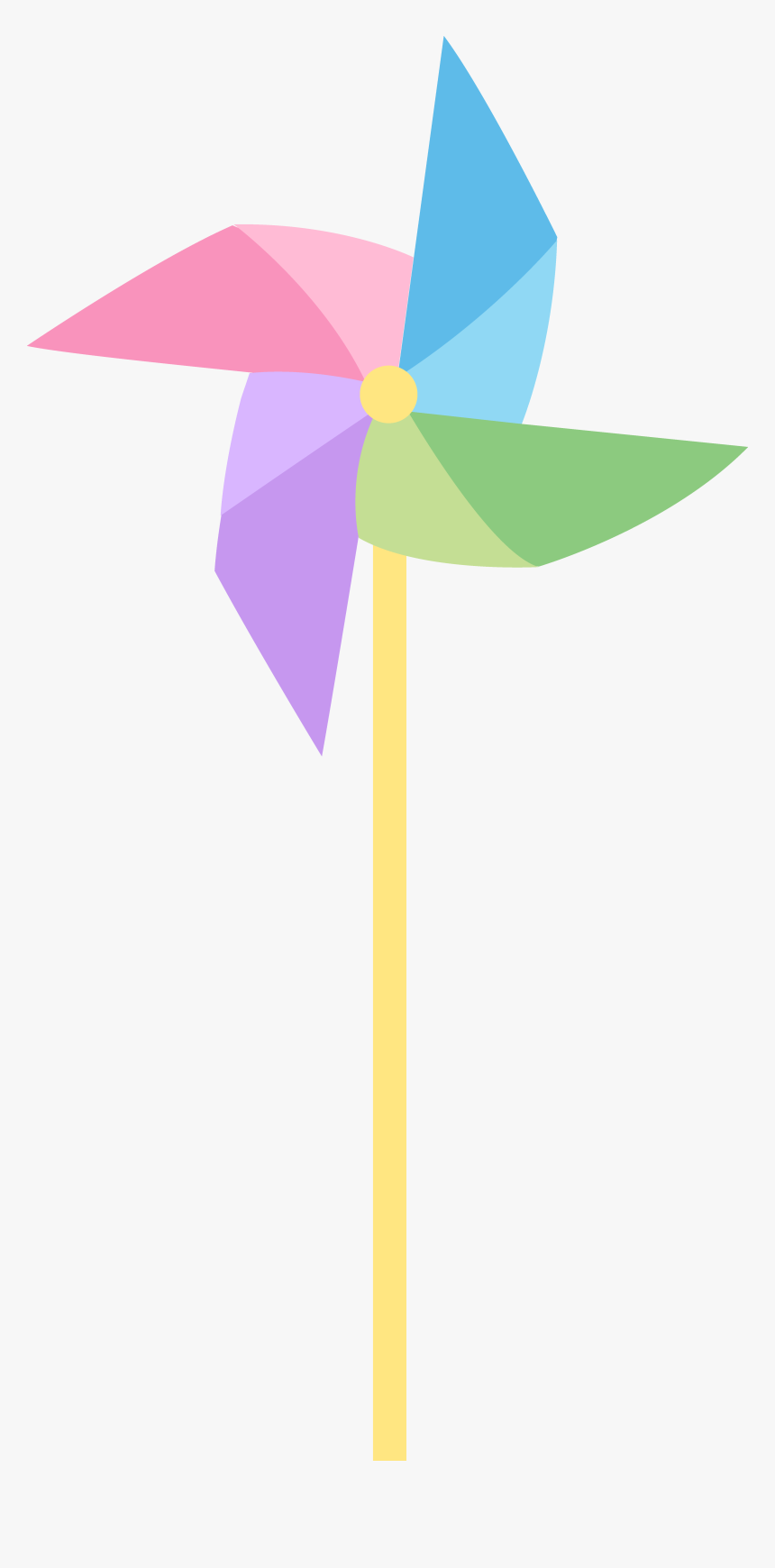 Pastel Colored Pinwheel - Pinwheel Clipart, HD Png Download, Free Download