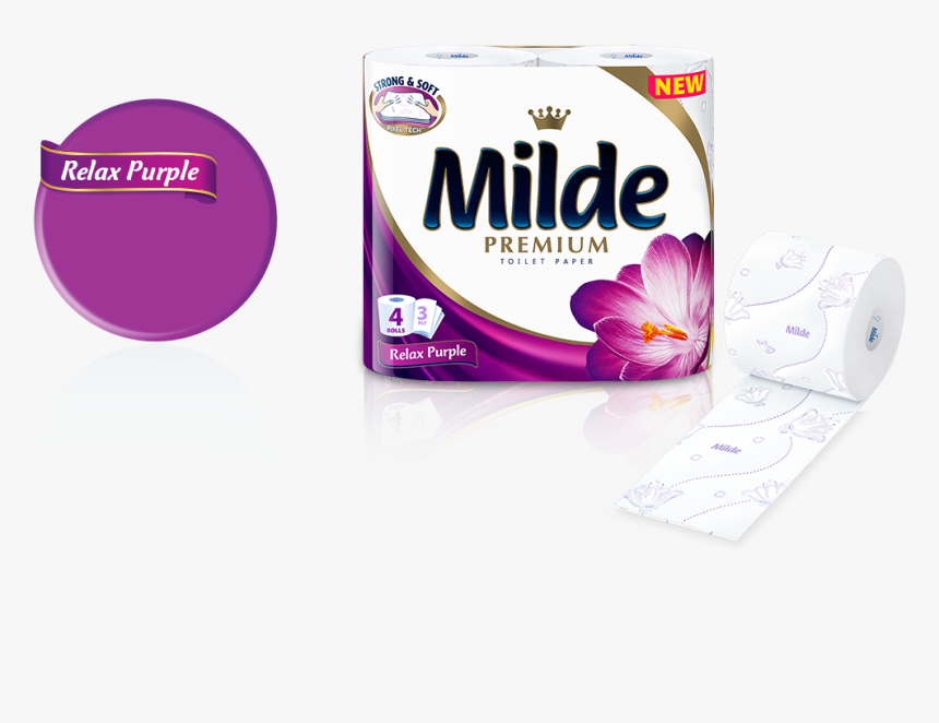 Milde Premium Toilet Paper Relax Purple, HD Png Download, Free Download