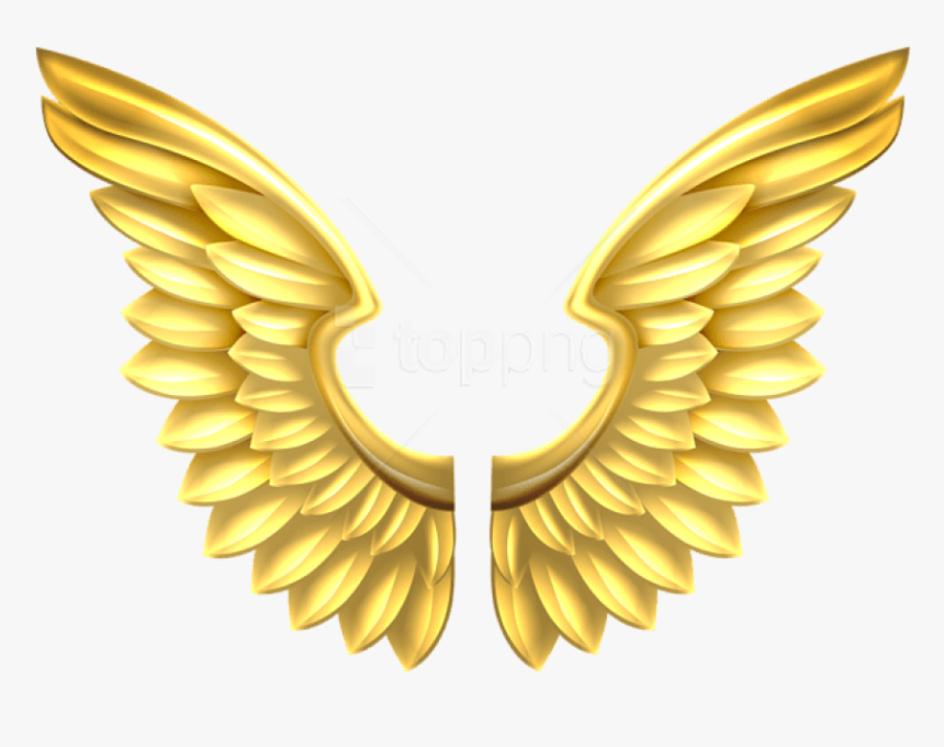 Free Png Download Gold Wings Transparent Clipart Png - Gold Angel Wings Png,  Png Download - kindpng
