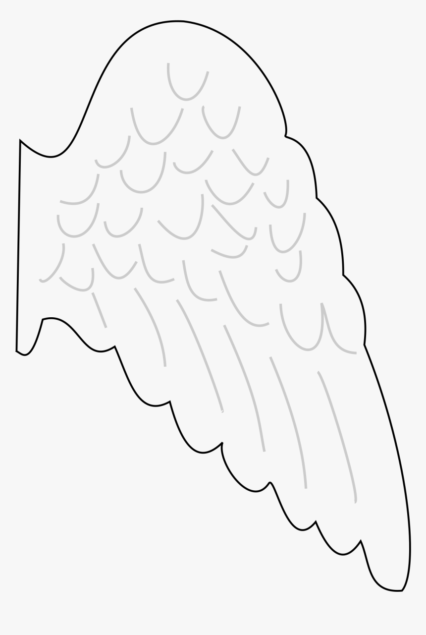 Angel Wing Drawing Clip Art Angel Wing Template Printable Free, HD