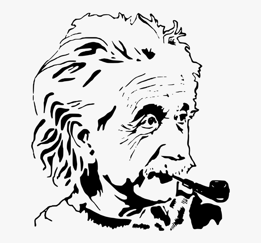 Albert Einstein Drawing Png, Transparent Png, Free Download