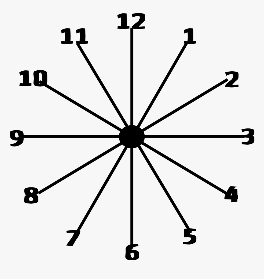 Clock Face With Lines, HD Png Download, Free Download