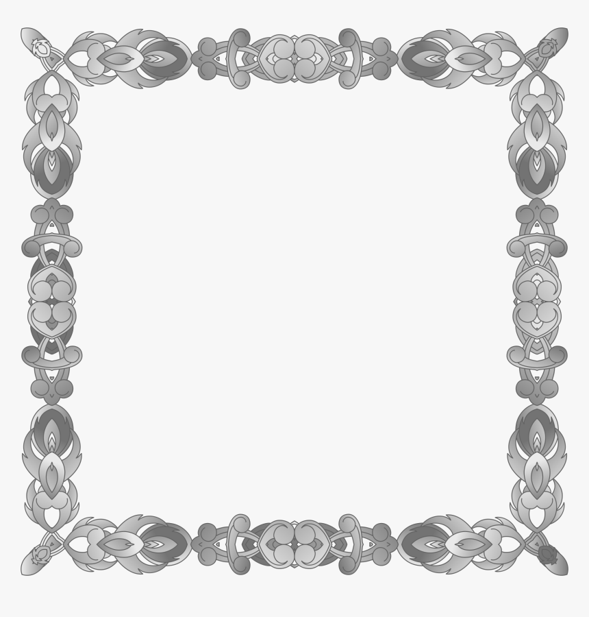 Grayscale Abstract Frame Clip Arts - Frame Grayscale Png, Transparent Png, Free Download