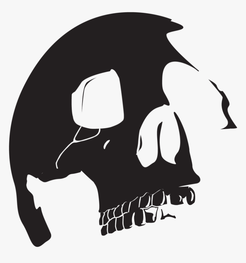 Punisher Thunderbolt Ross Skull Clip Art - Skull Vector Png Black, Transparent Png, Free Download