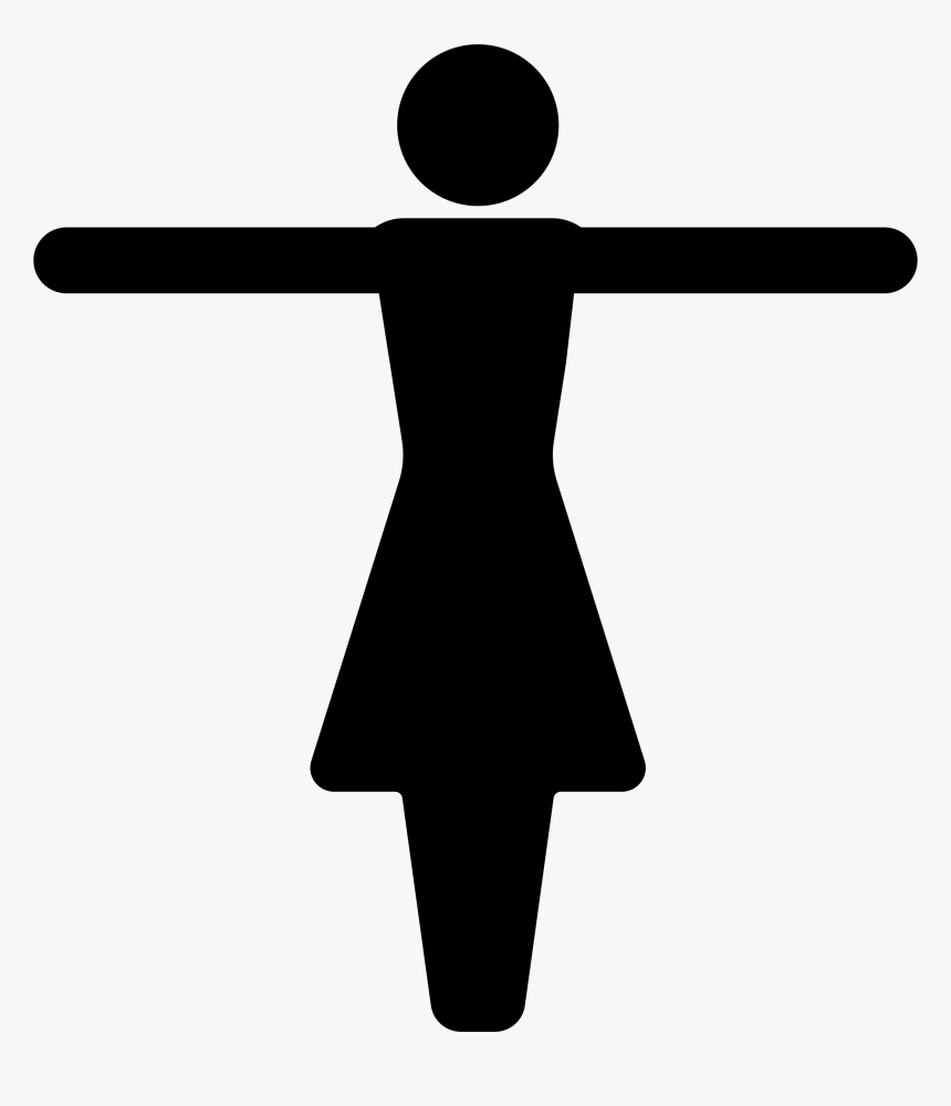 Arms Out Female Symbol Silhouette Clip Arts - Silhouette Man Arms Outstretched, HD Png Download, Free Download