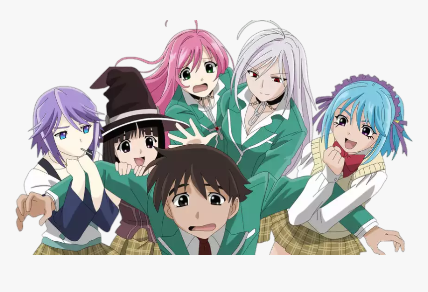 Rosario Vampire Hug Attack - Rosario Vampire, HD Png Download, Free Download