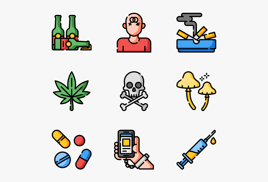 Addictions - Drugs Addictions Png Icon, Transparent Png, Free Download