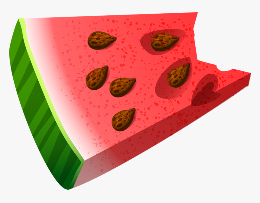 Piece Of Watermelon Png - Watermelon With A Bite Clipart, Transparent Png, Free Download