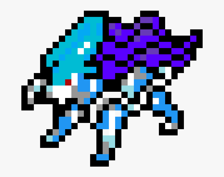 Pokemon Pixel Art Suicune , Png Download - Pixel Art Pokemon Suicune, Transparent Png, Free Download