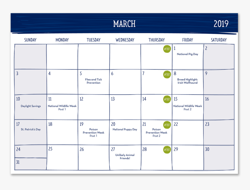 June Social Calendar - Monthly Pet Calendar, HD Png Download - kindpng