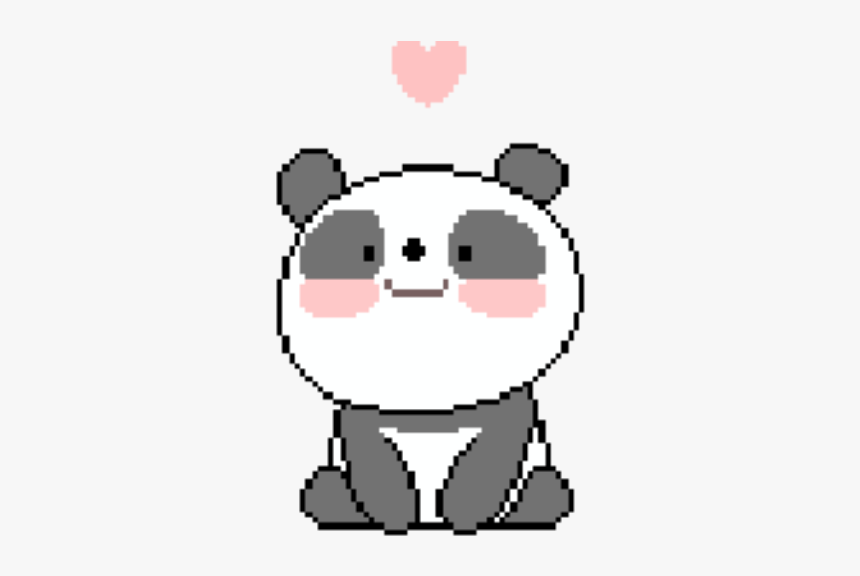 #panda #cute #tumblr #pixel #petsandanimals - Cute Pixel Panda Png, Transparent Png, Free Download