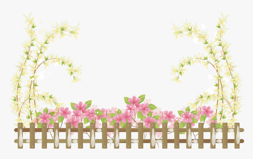 Garden Border Png - Flower Fence Transparent Background, Png Download
