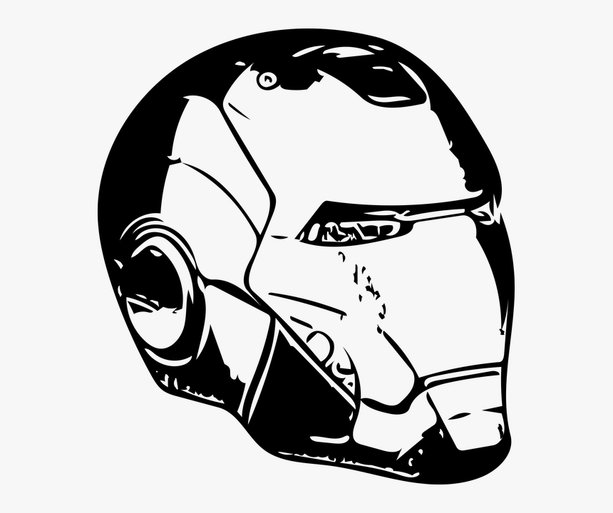 Iron Man Helmet Svg, HD Png Download - kindpng