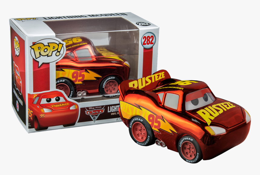 Lightning Mcqueen Chrome Us Exclusive Pop Vinyl Figure - Funko Pop Rayo Mcqueen, HD Png Download, Free Download