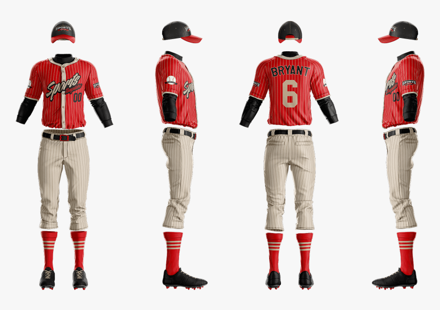 Download Baseball Jersey Template Pants And Socks Design Red Baseball Uniform Mockup Hd Png Download Kindpng