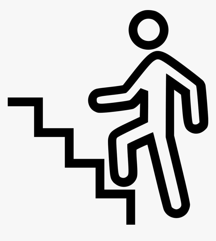 Climbing Stairs - Walking Up Steps Clipart, HD Png Download - kindpng
