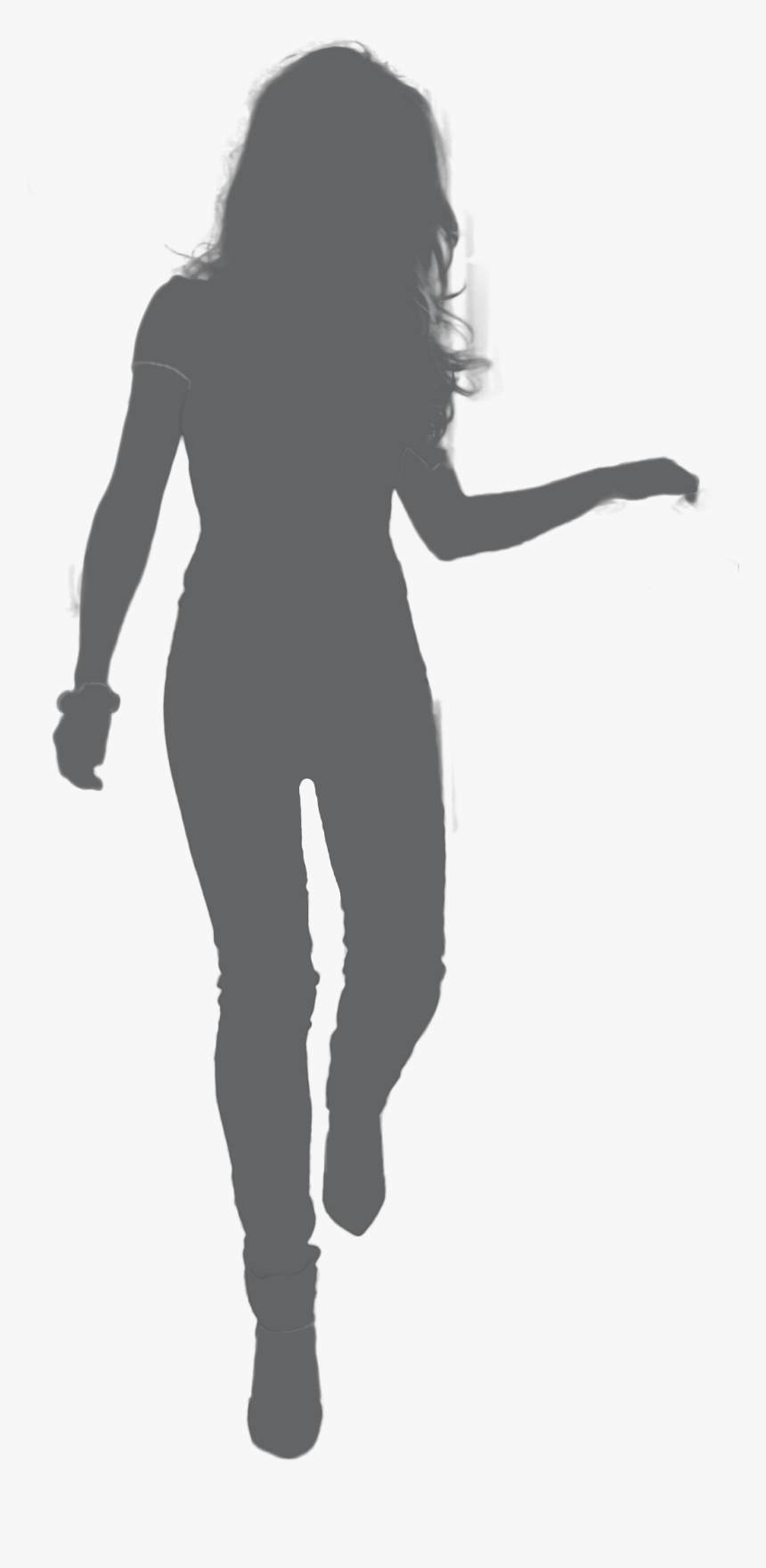 Silhouette Of Woman Walking, HD Png Download, Free Download