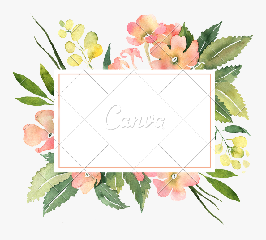 Watercolor Bouquet Photos By - Picture Frame, HD Png Download, Free Download