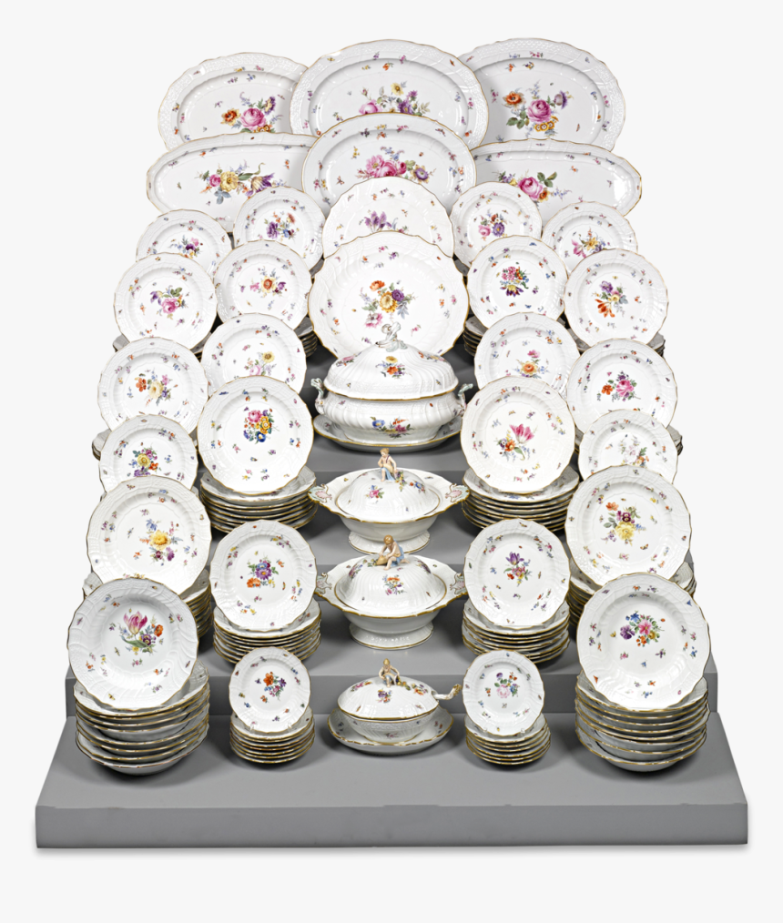 Meissen Porcelain Dinner Service, 189 Pieces - Meissen Porcelain Dinner Set, HD Png Download, Free Download