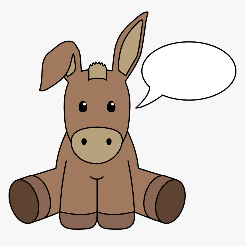 Donkey,neck,pack Animal - Donkey Talking Clipart, HD Png Download, Free Download