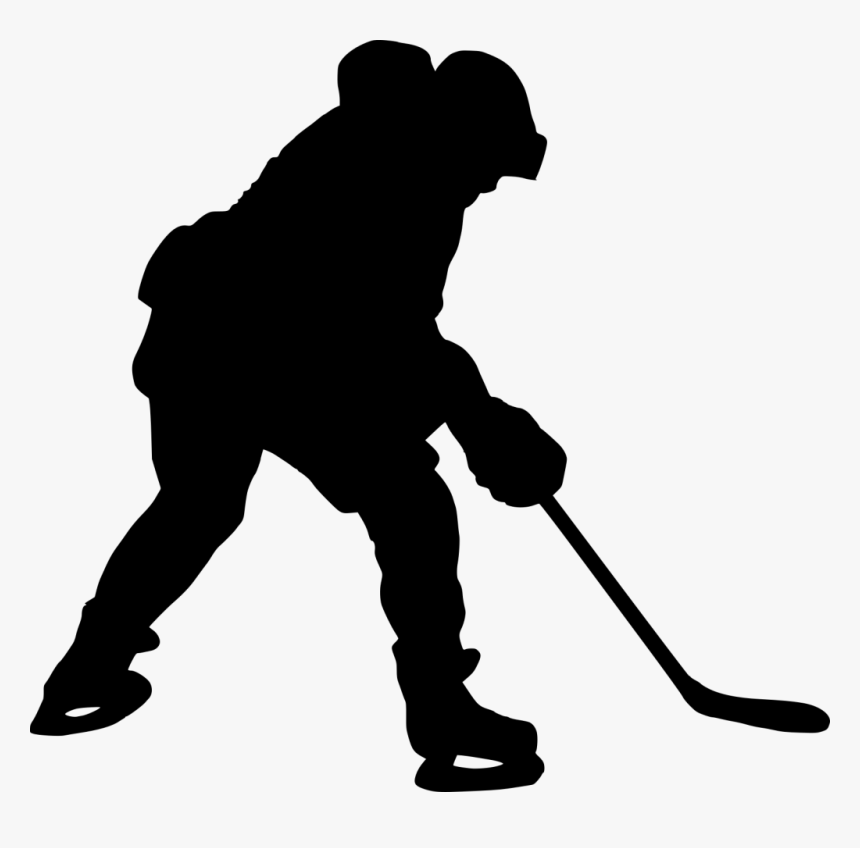 Hockey Player Silhouette Png, Transparent Png - kindpng