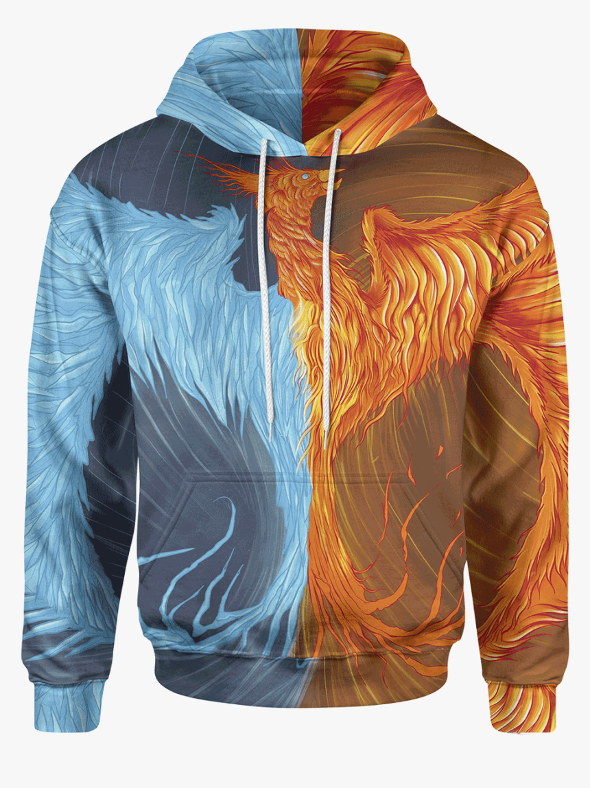 Hoodie Fire & Ice Phoenix Unisex Hoodie"
 Class= - Hoodie, HD Png Download, Free Download