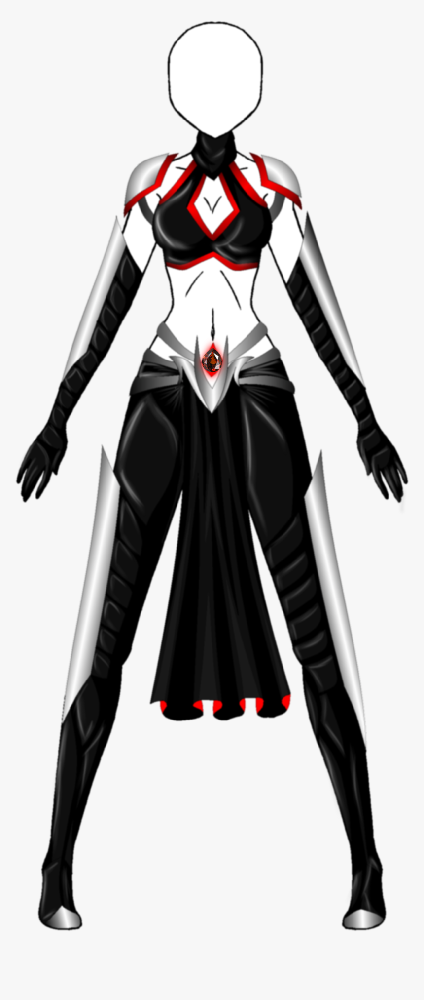 Robes Drawing Assassin Png Black And White Download - Anime Assassin Girl Outfit, Transparent Png, Free Download