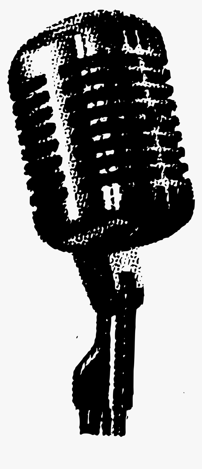 Download Halftoned Microphone Clip Arts Vintage Microphone Png Transparent Png Kindpng