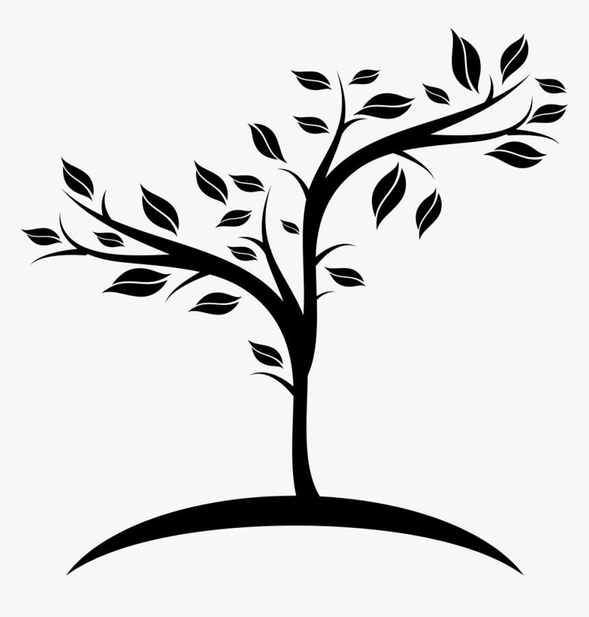 Free Png Tree Growings - Growing Tree Black And White, Transparent Png, Free Download