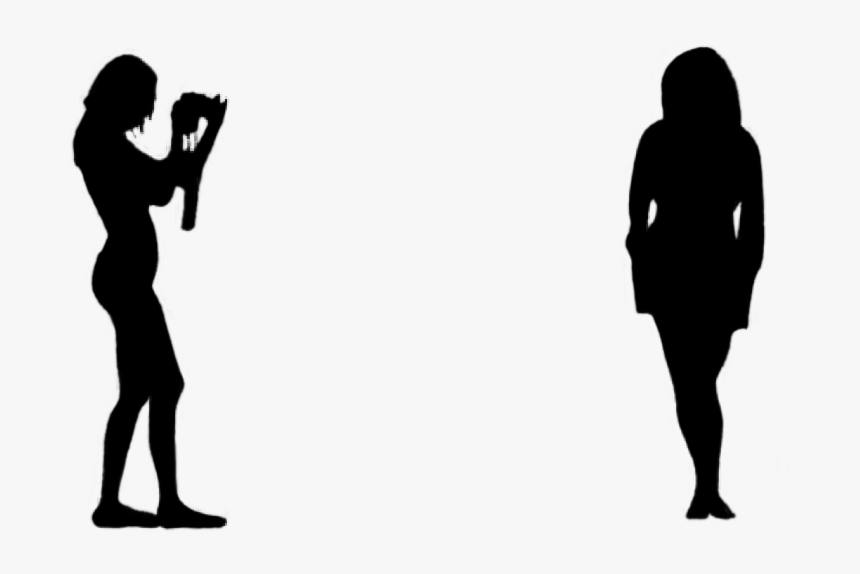 #silhouette #black #people #camera #women #vipshoutout, HD Png Download, Free Download