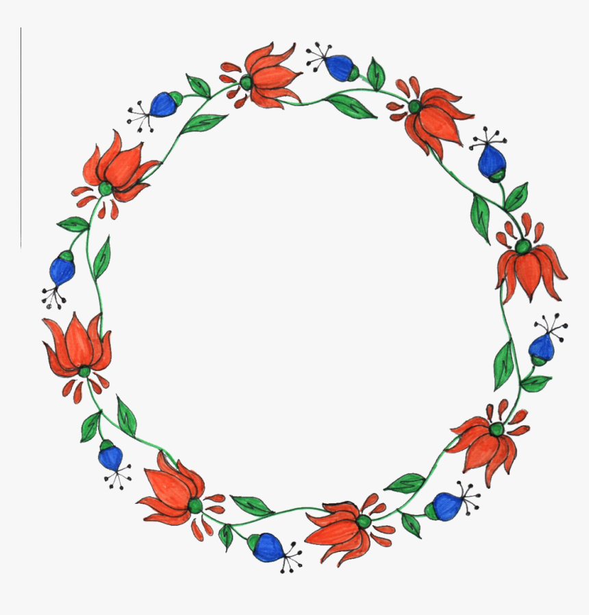 Download Floral Frame Png Circle Border Design Drawing Transparent Png Kindpng