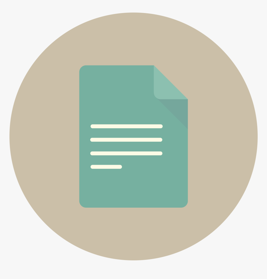 Document Documents Email Letter Mail Page Paper Icon - Circle, HD Png Download, Free Download