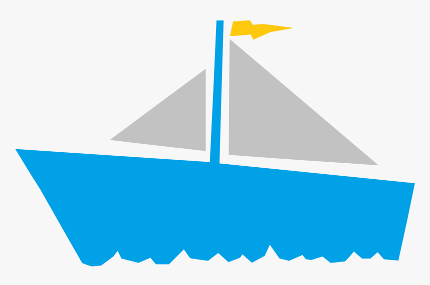 Sailboat Refixed Clip Arts - Blue Boat Clipart, HD Png Download, Free Download