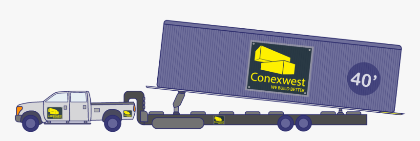 Tilt Bed Container Delivery - Trailer, HD Png Download, Free Download