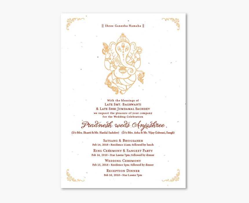 Sample Invitation For Satsang, HD Png Download, Free Download