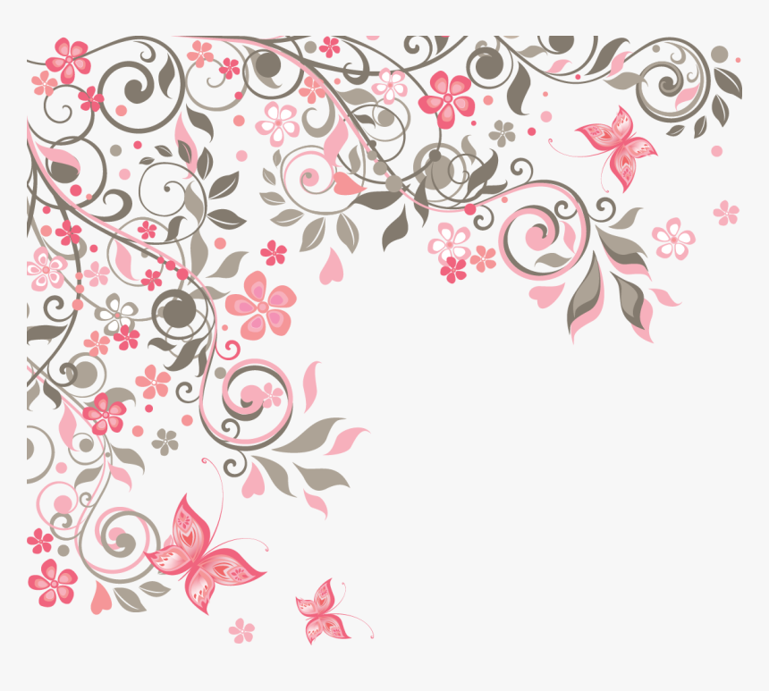 Transparent Floral Pattern Png - Vector Corner Flower Png, Png Download, Free Download