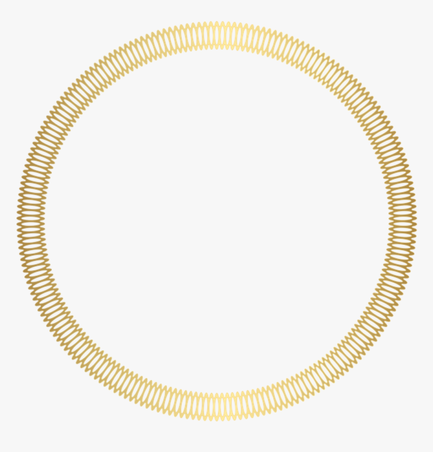 Golden Border Circleframe Decoration - Circle, HD Png Download, Free Download