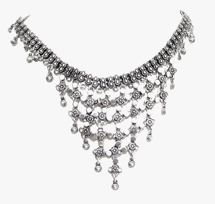 Necklace Chokers Oxidized Silver - Necklace, HD Png Download - kindpng