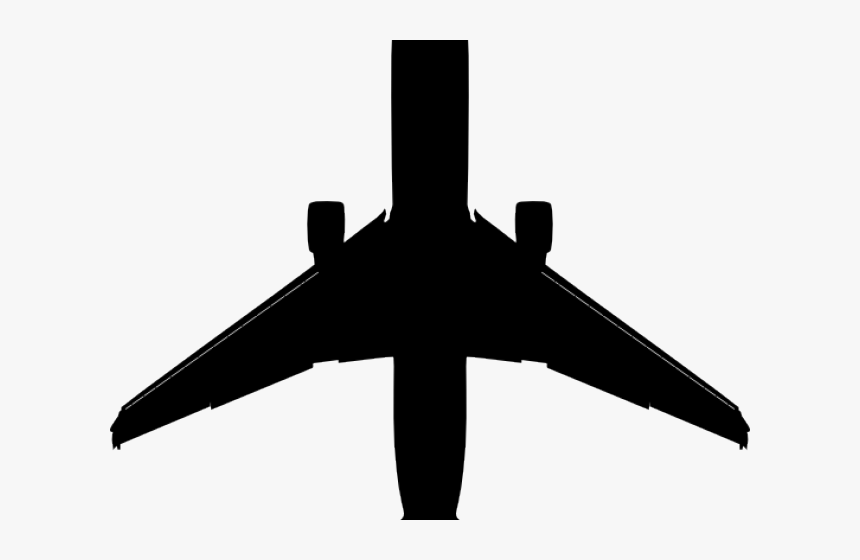 Aircraft Clipart Airplane Wing - Clipart Airplane Silhouette, HD Png Download, Free Download