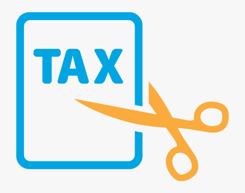 Individual Income Taxes Cut - Tax Cut Icon Png, Transparent Png, Free Download