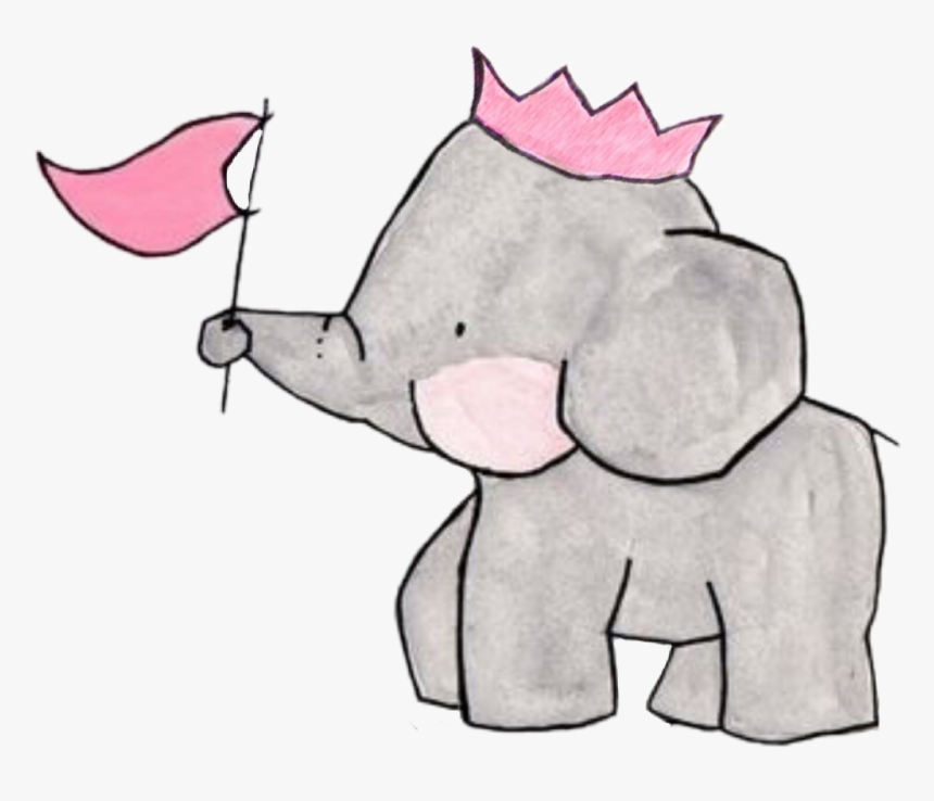 Elephant Crown Picsart Clipart , Png Download - Cute Elephant Transparent Background, Png Download, Free Download