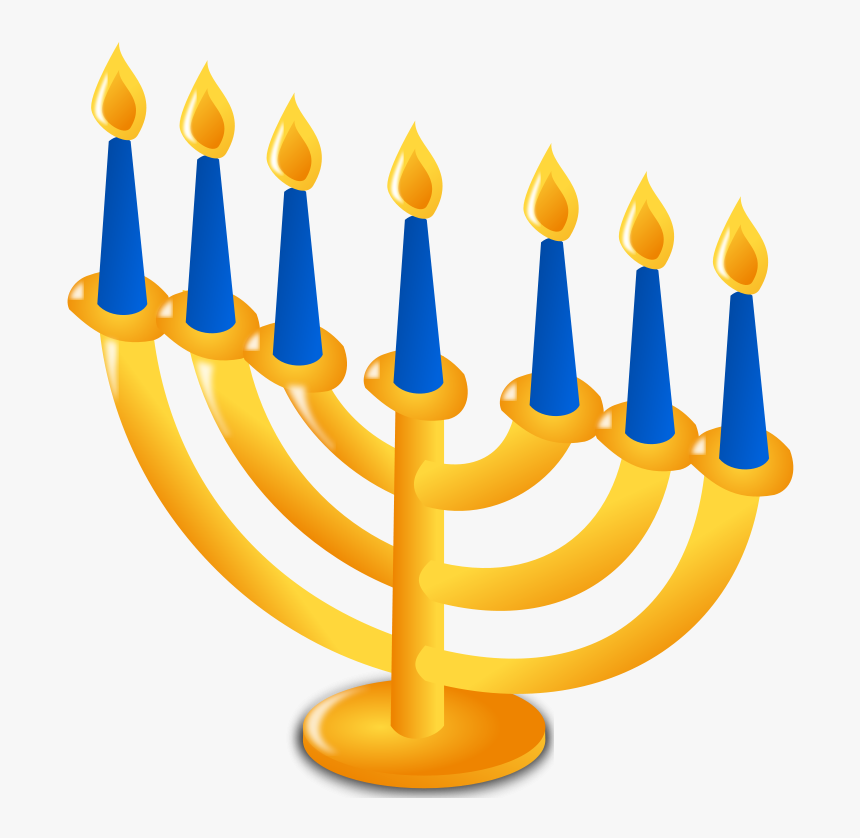 Clip Art Free Clipart Animations Menorah - Hanukkah Clipart, HD Png Download, Free Download