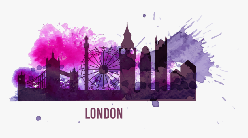 Taj Mahal Water Color - Colored London Silhouette Png, Transparent Png, Free Download