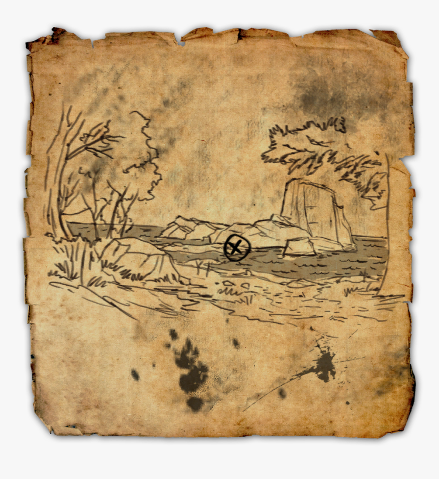 Betnikh Treasure Map Ii - Treasure Map Scroll Png, Transparent Png