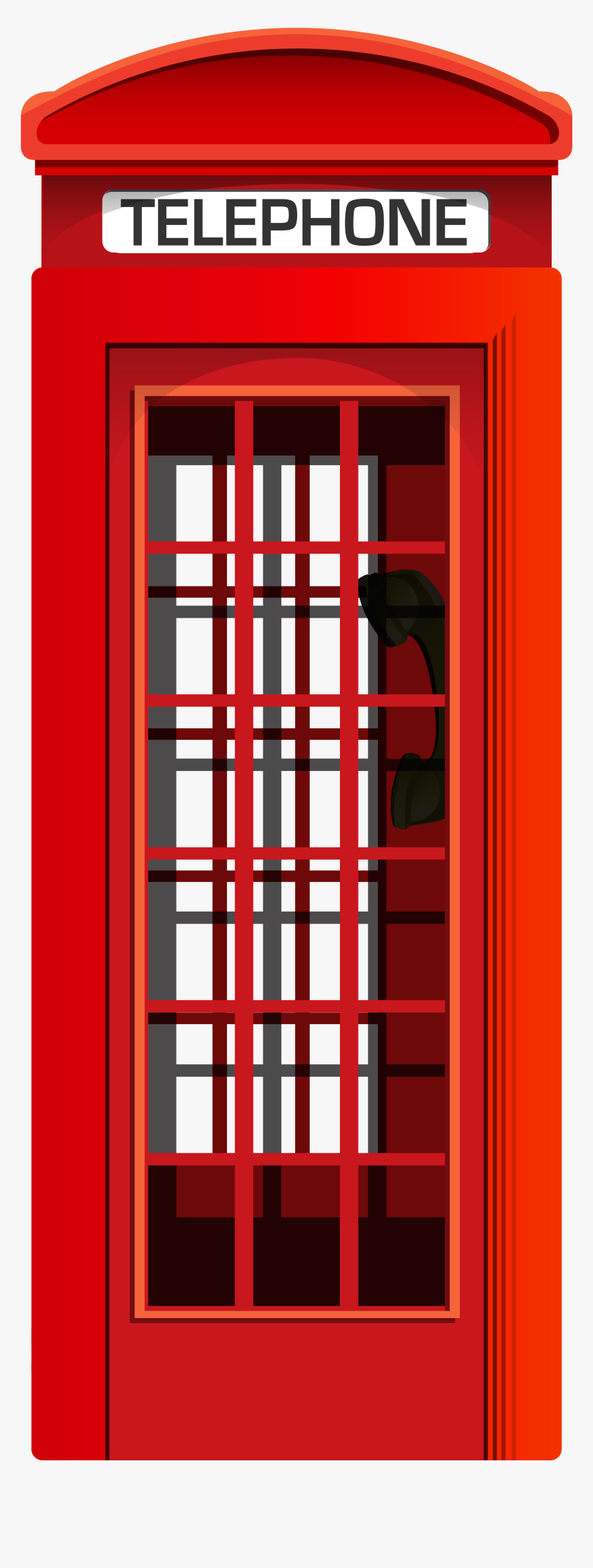 Red Telephone Booth Png Clip Art - Red Telephone Booth Png, Transparent Png, Free Download