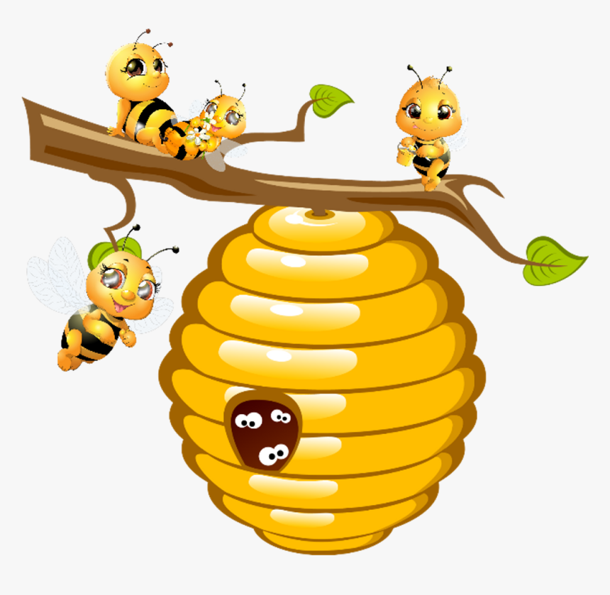 #bees #hive #honey - Clip Art Bee Hive, HD Png Download, Free Download