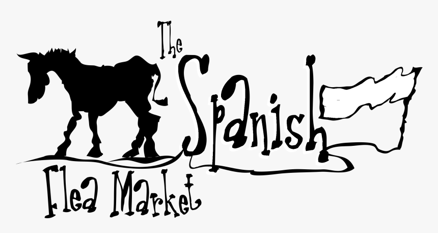 The Spanish Flea Market Logo Black And White - Spanish, HD Png Download, Free Download