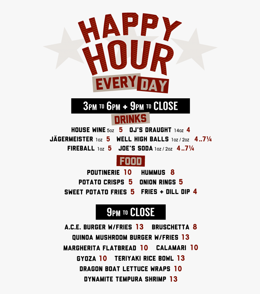 Hh Webpage - Original Joes Happy Hour, HD Png Download, Free Download