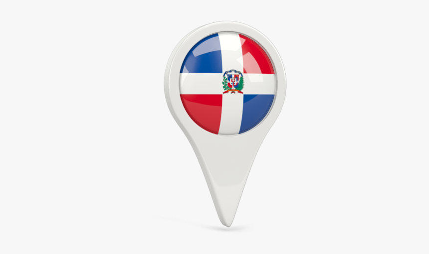 Round Pin Icon - Flag Of The Dominican Republic, HD Png Download, Free Download