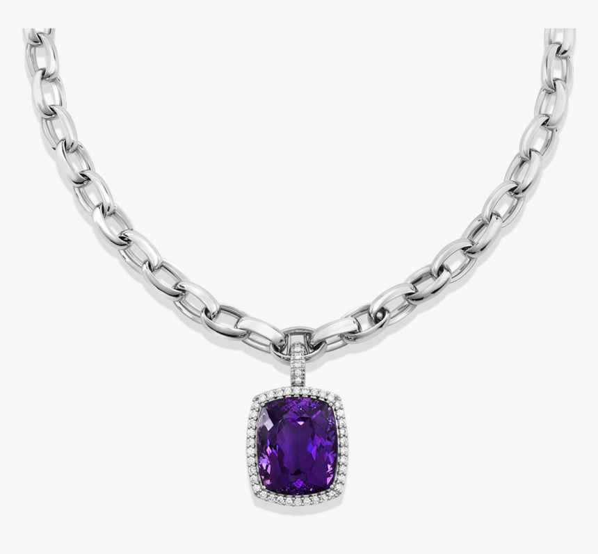 Roberto Coin Unique Amethyst And Diamond Pendant, HD Png Download, Free Download